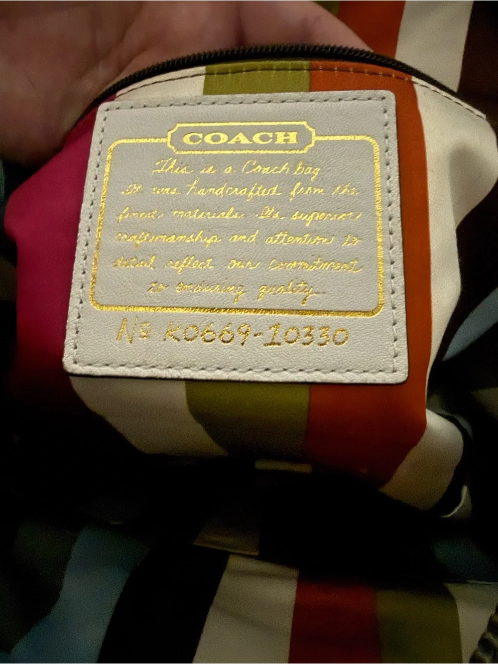 RARE COACH TURQUOISE MANDY